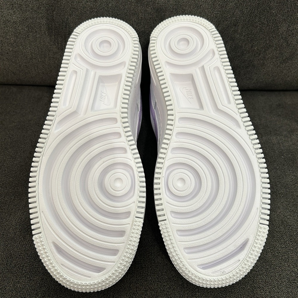 Nike Air Force 1 Shadow Lilac Bloom White Women's 7.5 Swoosh Leather FN6335-102 - Picture 6 of 7